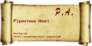 Pipernea Axel névjegykártya